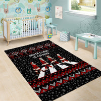 Skeleton Santa Claus Area Rug Santa Claus Is Coming Cross Street - Wonder Print Shop