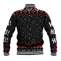 Skeleton Santa Claus Baseball Jacket Santa Claus Is Coming Cross Street - Wonder Print Shop