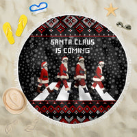 Skeleton Santa Claus Beach Blanket Santa Claus Is Coming Cross Street - Wonder Print Shop