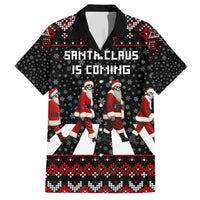 Skeleton Santa Claus Family Matching Short Sleeve Bodycon Dress and Hawaiian Shirt Santa Claus Is Coming Cross Street - Wonder Print Shop