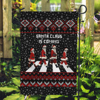 Skeleton Santa Claus Garden Flag Santa Claus Is Coming Cross Street - Wonder Print Shop