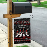 Skeleton Santa Claus Garden Flag Santa Claus Is Coming Cross Street - Wonder Print Shop