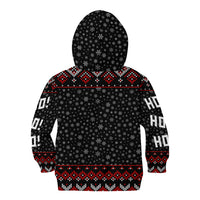 Skeleton Santa Claus Kid Hoodie Santa Claus Is Coming Cross Street - Wonder Print Shop