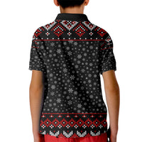 Skeleton Santa Claus Kid Polo Shirt Santa Claus Is Coming Cross Street - Wonder Print Shop