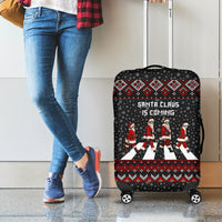 Skeleton Santa Claus Luggage Cover Santa Claus Is Coming Cross Street - Wonder Print Shop
