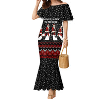 Skeleton Santa Claus Mermaid Dress Santa Claus Is Coming Cross Street - Wonder Print Shop