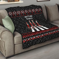 Skeleton Santa Claus Quilt Santa Claus Is Coming Cross Street - Wonder Print Shop