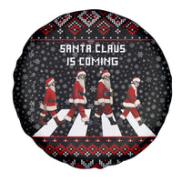 Skeleton Santa Claus Spare Tire Cover Santa Claus Is Coming Cross Street - Wonder Print Shop