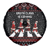 Skeleton Santa Claus Spare Tire Cover Santa Claus Is Coming Cross Street - Wonder Print Shop