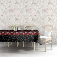 Skeleton Santa Claus Tablecloth Santa Claus Is Coming Cross Street - Wonder Print Shop