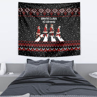 Skeleton Santa Claus Tapestry Santa Claus Is Coming Cross Street - Wonder Print Shop