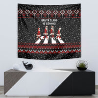 Skeleton Santa Claus Tapestry Santa Claus Is Coming Cross Street - Wonder Print Shop