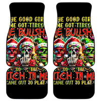 Sugar Skull Santa Car Mats The Good Girl In Me Got Tired So Bitch In Me Came Out - Wonder Print Shop