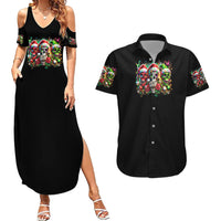 Sugar Skull Santa Couples Matching Summer Maxi Dress and Hawaiian Shirt The Good Girl In Me Got Tired So Bitch In Me Came Out - Wonder Print Shop