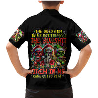 Sugar Skull Santa Family Matching Mermaid Dress and Hawaiian Shirt The Good Girl In Me Got Tired So Bitch In Me Came Out - Wonder Print Shop