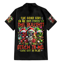 Sugar Skull Santa Family Matching Mermaid Dress and Hawaiian Shirt The Good Girl In Me Got Tired So Bitch In Me Came Out - Wonder Print Shop