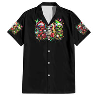 Sugar Skull Santa Family Matching Short Sleeve Bodycon Dress and Hawaiian Shirt The Good Girl In Me Got Tired So Bitch In Me Came Out - Wonder Print Shop