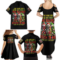 Sugar Skull Santa Family Matching Summer Maxi Dress and Hawaiian Shirt The Good Girl In Me Got Tired So Bitch In Me Came Out - Wonder Print Shop