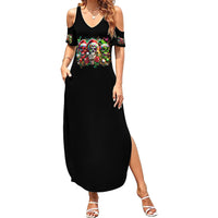 Sugar Skull Santa Family Matching Summer Maxi Dress and Hawaiian Shirt The Good Girl In Me Got Tired So Bitch In Me Came Out - Wonder Print Shop