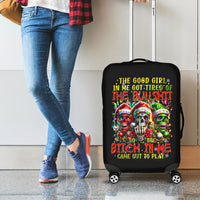 Sugar Skull Santa Luggage Cover The Good Girl In Me Got Tired So Bitch In Me Came Out - Wonder Print Shop