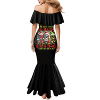Sugar Skull Santa Mermaid Dress The Good Girl In Me Got Tired So Bitch In Me Came Out - Wonder Print Shop