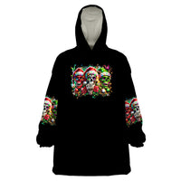 Sugar Skull Santa Wearable Blanket Hoodie The Good Girl In Me Got Tired So Bitch In Me Came Out - Wonder Print Shop