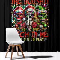 Sugar Skull Santa Window Curtain The Good Girl In Me Got Tired So Bitch In Me Came Out - Wonder Print Shop