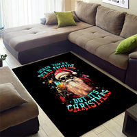 Skeleton Santa Claus Area Rug Whe You're Dead Inside But It's Christmas - Wonder Print Shop