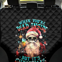 Skeleton Santa Claus Back Car Seat Cover Whe You're Dead Inside But It's Christmas - Wonder Print Shop