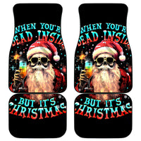 Skeleton Santa Claus Car Mats Whe You're Dead Inside But It's Christmas - Wonder Print Shop