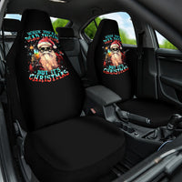 Skeleton Santa Claus Car Seat Cover Whe You're Dead Inside But It's Christmas - Wonder Print Shop