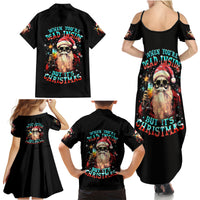 Skeleton Santa Claus Family Matching Summer Maxi Dress and Hawaiian Shirt Whe You're Dead Inside But It's Christmas - Wonder Print Shop