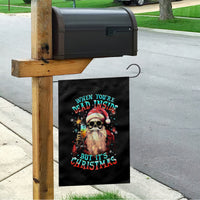 Skeleton Santa Claus Garden Flag Whe You're Dead Inside But It's Christmas - Wonder Print Shop