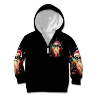 Skeleton Santa Claus Kid Hoodie Whe You're Dead Inside But It's Christmas - Wonder Print Shop