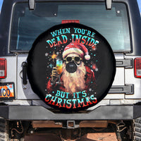 Skeleton Santa Claus Spare Tire Cover Whe You're Dead Inside But It's Christmas - Wonder Print Shop