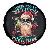 Skeleton Santa Claus Spare Tire Cover Whe You're Dead Inside But It's Christmas - Wonder Print Shop