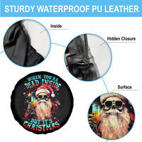 Skeleton Santa Claus Spare Tire Cover Whe You're Dead Inside But It's Christmas - Wonder Print Shop