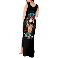 Skeleton Santa Claus Tank Maxi Dress Whe You're Dead Inside But It's Christmas - Wonder Print Shop