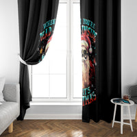 Skeleton Santa Claus Window Curtain Whe You're Dead Inside But It's Christmas - Wonder Print Shop