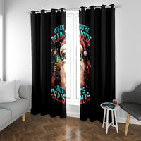 Skeleton Santa Claus Window Curtain Whe You're Dead Inside But It's Christmas - Wonder Print Shop