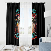 Skeleton Santa Claus Window Curtain Whe You're Dead Inside But It's Christmas - Wonder Print Shop