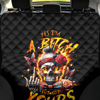 Lady Skull Back Car Seat Cover Yes I'm A Bitch But Not Yours - Wonder Print Shop