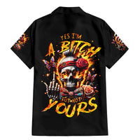 Lady Skull Family Matching Mermaid Dress and Hawaiian Shirt Yes I'm A Bitch But Not Yours - Wonder Print Shop