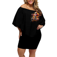 Lady Skull Family Matching Off Shoulder Short Dress and Hawaiian Shirt Yes I'm A Bitch But Not Yours - Wonder Print Shop