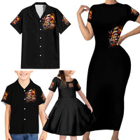 Lady Skull Family Matching Short Sleeve Bodycon Dress and Hawaiian Shirt Yes I'm A Bitch But Not Yours - Wonder Print Shop