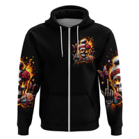 Lady Skull Hoodie Yes I'm A Bitch But Not Yours - Wonder Print Shop
