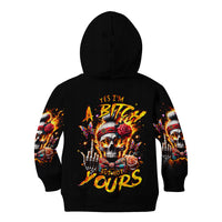Lady Skull Kid Hoodie Yes I'm A Bitch But Not Yours - Wonder Print Shop
