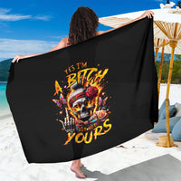 Lady Skull Sarong Yes I'm A Bitch But Not Yours - Wonder Print Shop