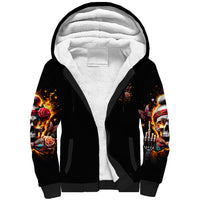 Lady Skull Sherpa Hoodie Yes I'm A Bitch But Not Yours - Wonder Print Shop