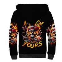 Lady Skull Sherpa Hoodie Yes I'm A Bitch But Not Yours - Wonder Print Shop